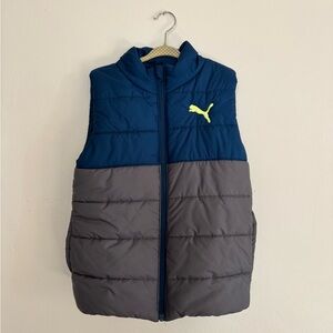Puma Navy and Charcoal Puffer Vest